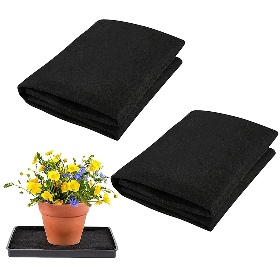 

1PC Potted plant automatic watering system, black capillary mat, greenhouse hydroponic potted plant germination irrigation mat