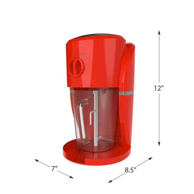 Ice Crusher, Frozen Drink Maker, and Slushy Mixer (Red)