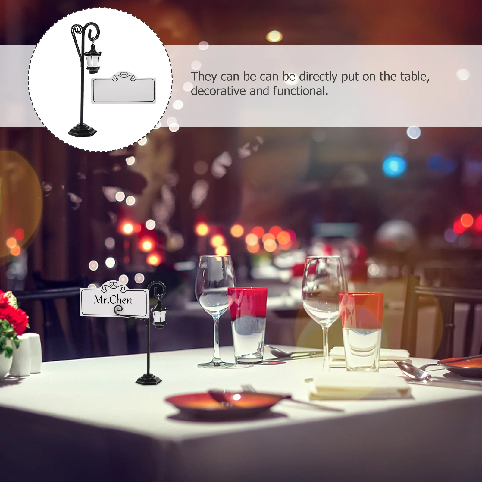 

5pcs Table Number Holders Wedding Table Card Stands For Place Cards Menu Signs Photos Memo Notes Banquet Party Decoration