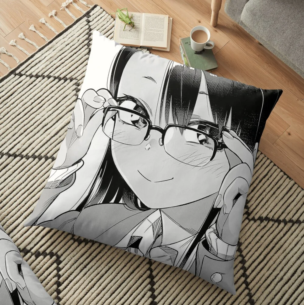 Ijiranaide Nagatoro San Nagatoro with Glasses Fashion Pattern Cushion Cover Throw Pillow Case Home Decor Gifts