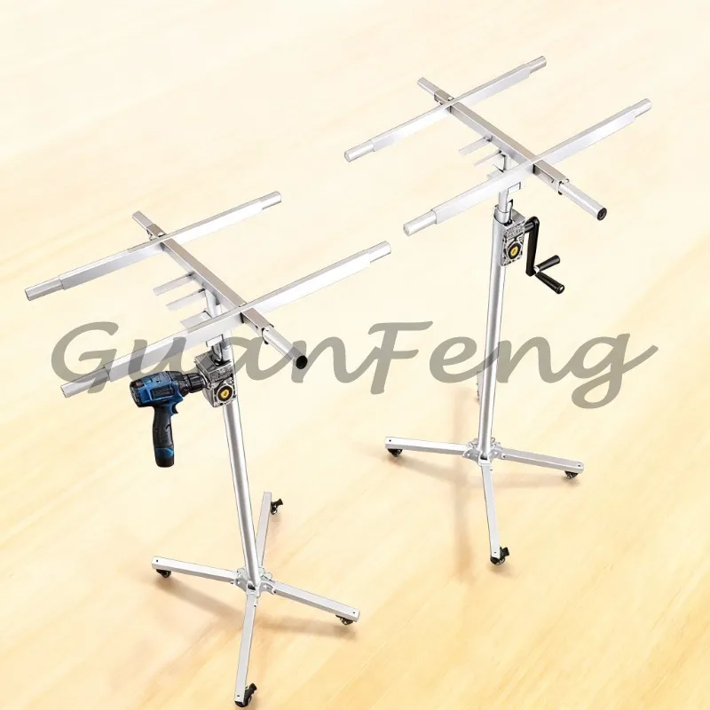 Heavy‑Duty 3‑in‑1 Gypsum Board Lifting Tool, Stainless Steel Drywall Ceiling Installation Helper