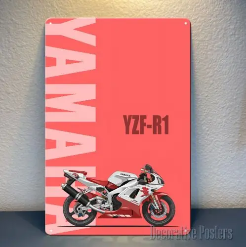 

Металлический плакат для мотоцикла Yzf R1 — размер коллекционного знака: 20x30 см, алюминий
