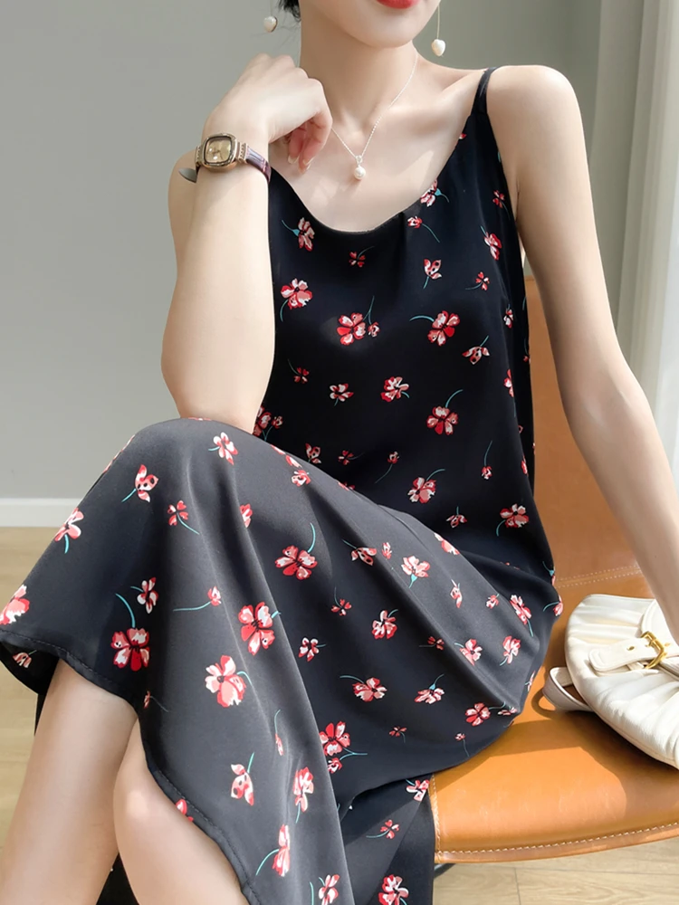 2024 New Summer Slip Dress For Women's Clothing ,Summer Elegant Sleeveless Floral Dress ,Stylish prom Dance Strap Dresses, AC641