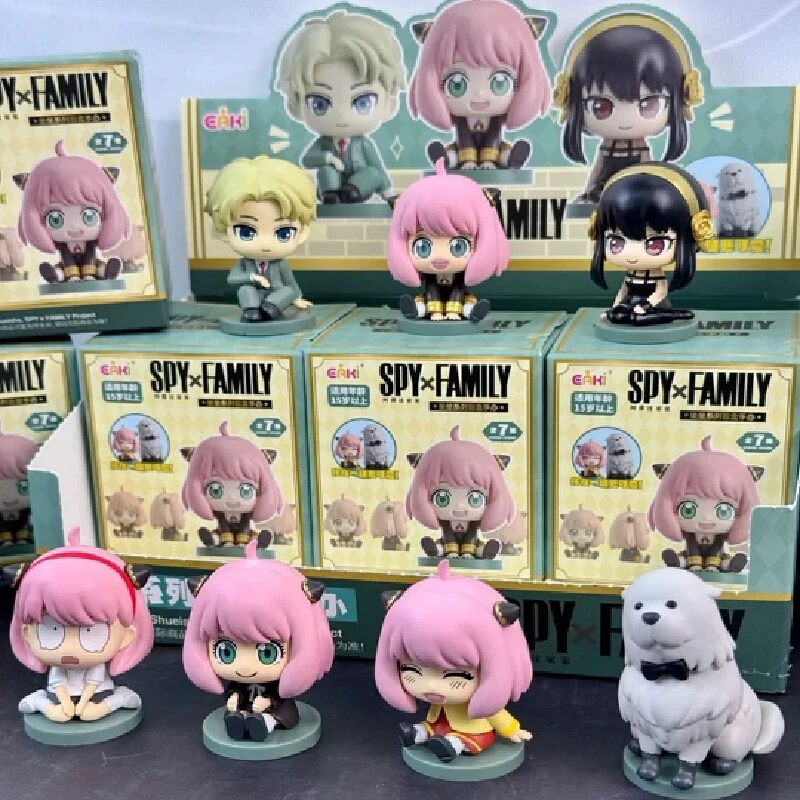 

Аутентичная серия EAKI Spy Family Sitting Surprise слепая коробка аня игрушка фигурка мини-мультфильм милая кукла настольный декоративный орнамент