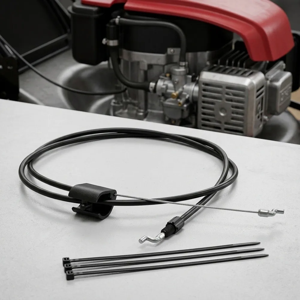 For Lawn Mower Repair Drive for Control Cable Replacement for Control Cable Power Tool Part 55 Inch Total Length 48-1 2 Inch