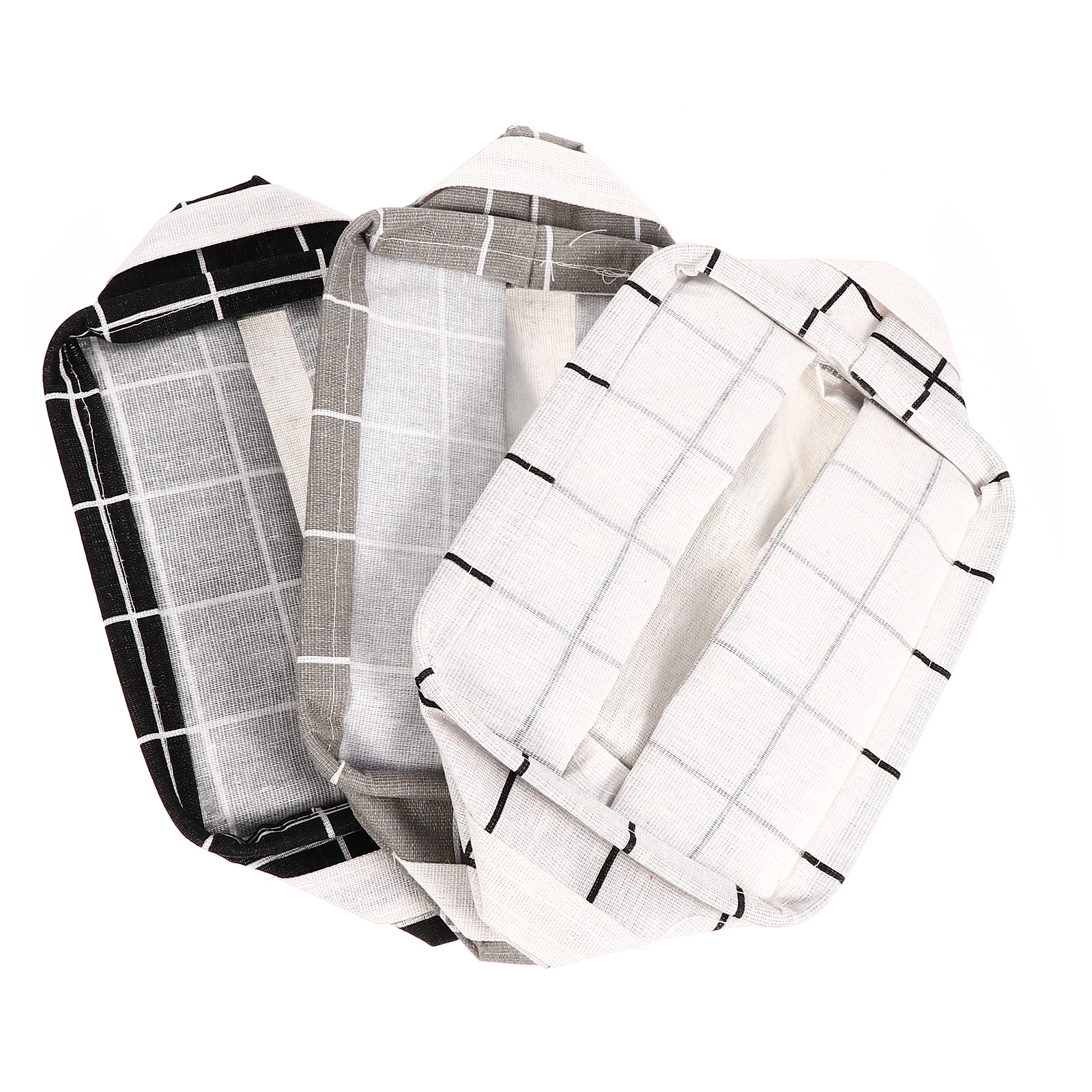 

3 Pcs Storage Box Fabric Material With Lid For Shelves Desktop Clothes Baskets Laundry Basket Multi Purpose Space Saving Bedroom