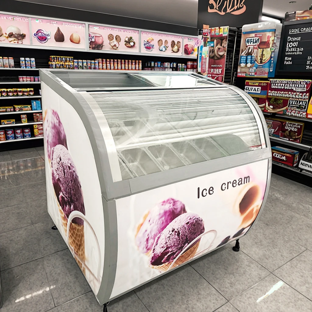 Commercial Deep Machine Smart Chest Mini showcase Gelato Ice Cream Display Freezers for Sale Convenience Store