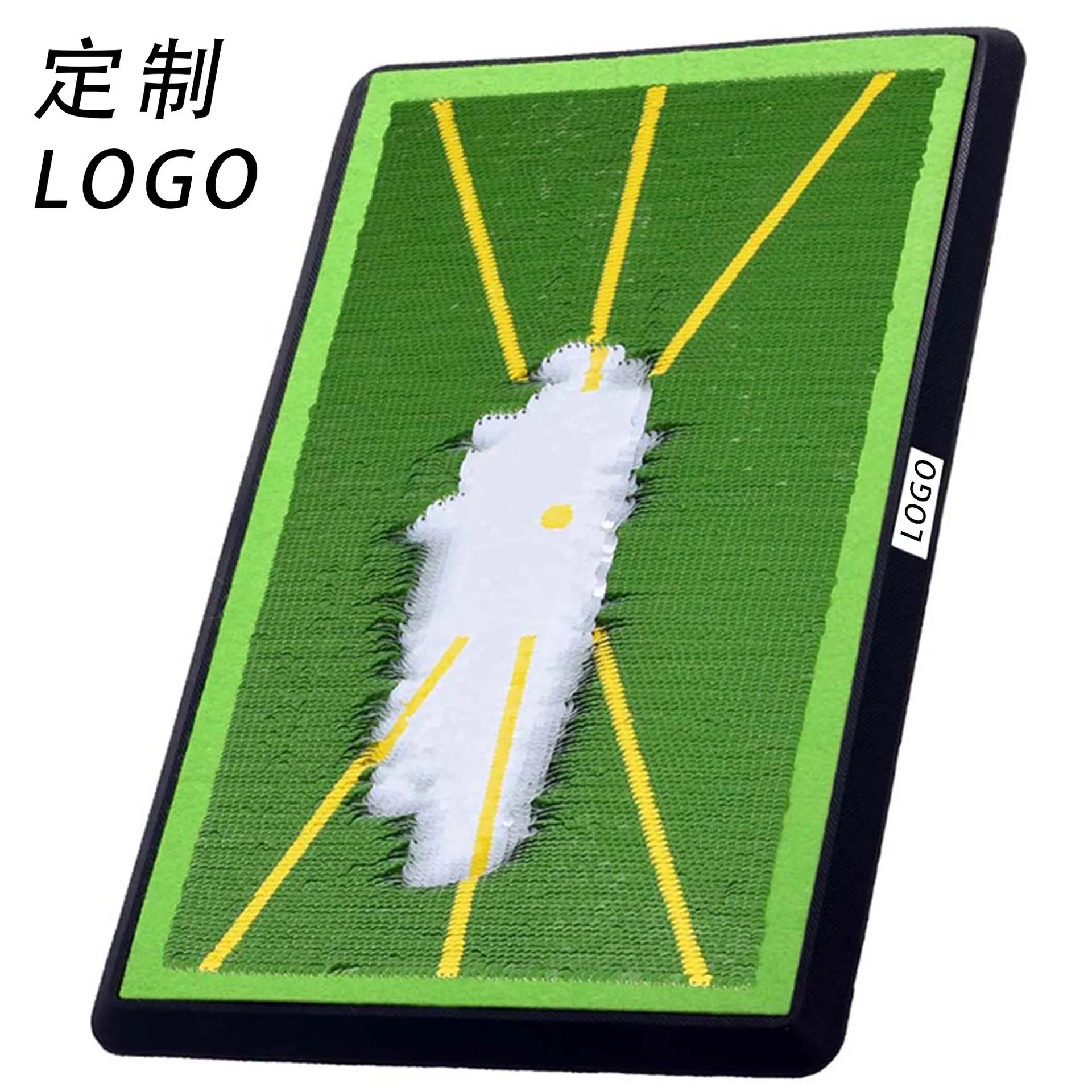 

Source Factory, Golf Track Mat, Swing Training Strike Mat, Pearlescent Sequin Track Analysis and Detection Mat