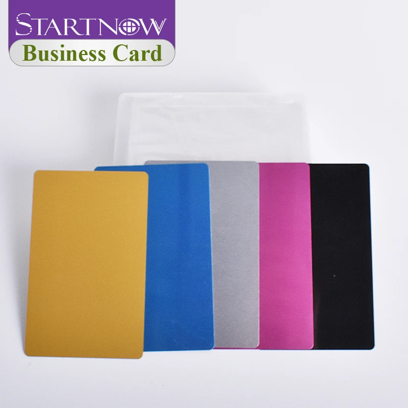 100 قطعة/الوحدة بطاقات اسم الأعمال متعدد الألوان الألومنيوم الصفائح المعدنية فارغة محفورة مخصص اختبار المواد لآلة الوسم بالليزر #5