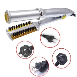 Professional Hair Straightening Iron Curling Iron Straightener&Curler Styler 2 In 1 Multi Hair Styling Tool Flat Iron