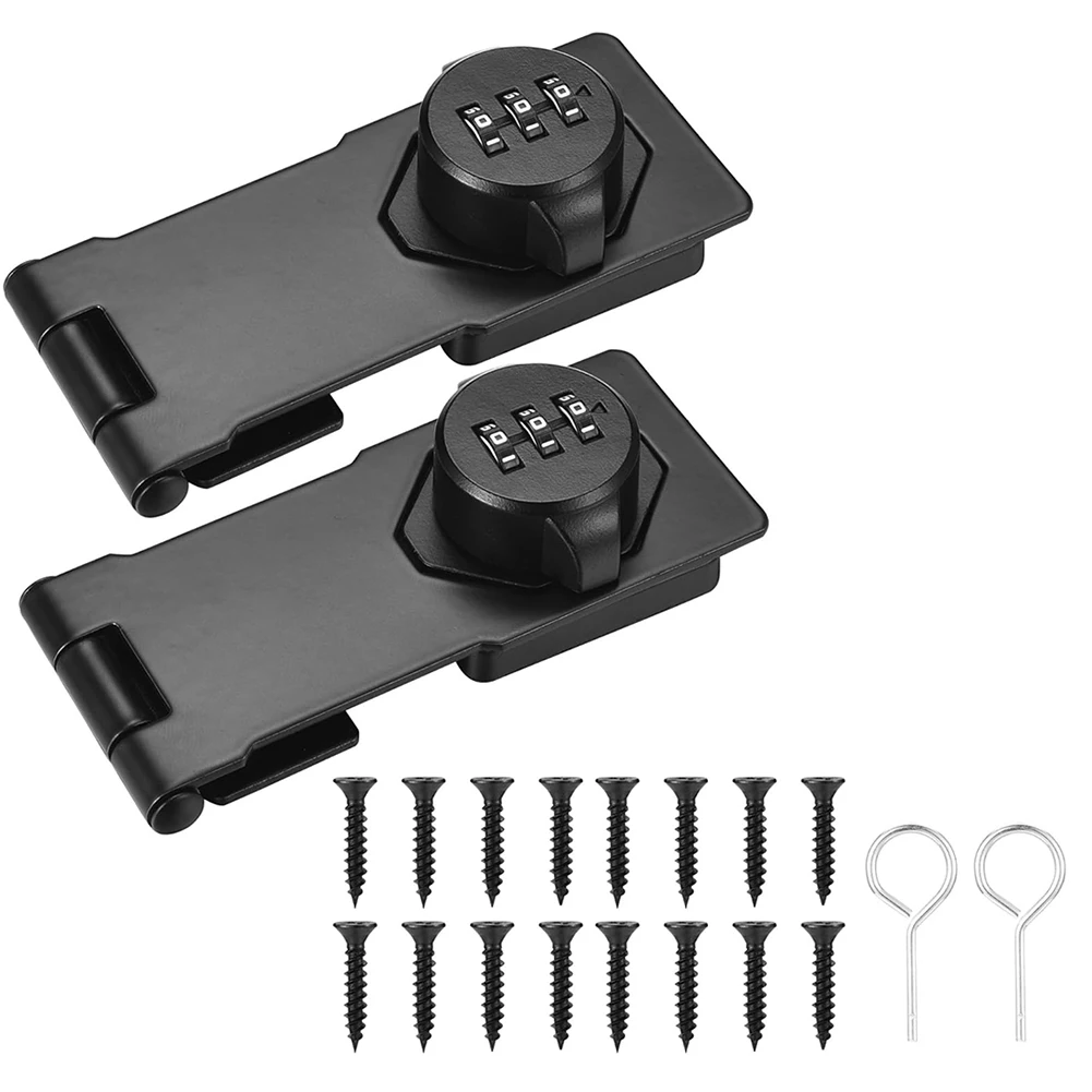 

Lock For Doors Hasp Lock 180 Angle Compatibility Includes Screws For Installation Locking Mechanism Security For Home