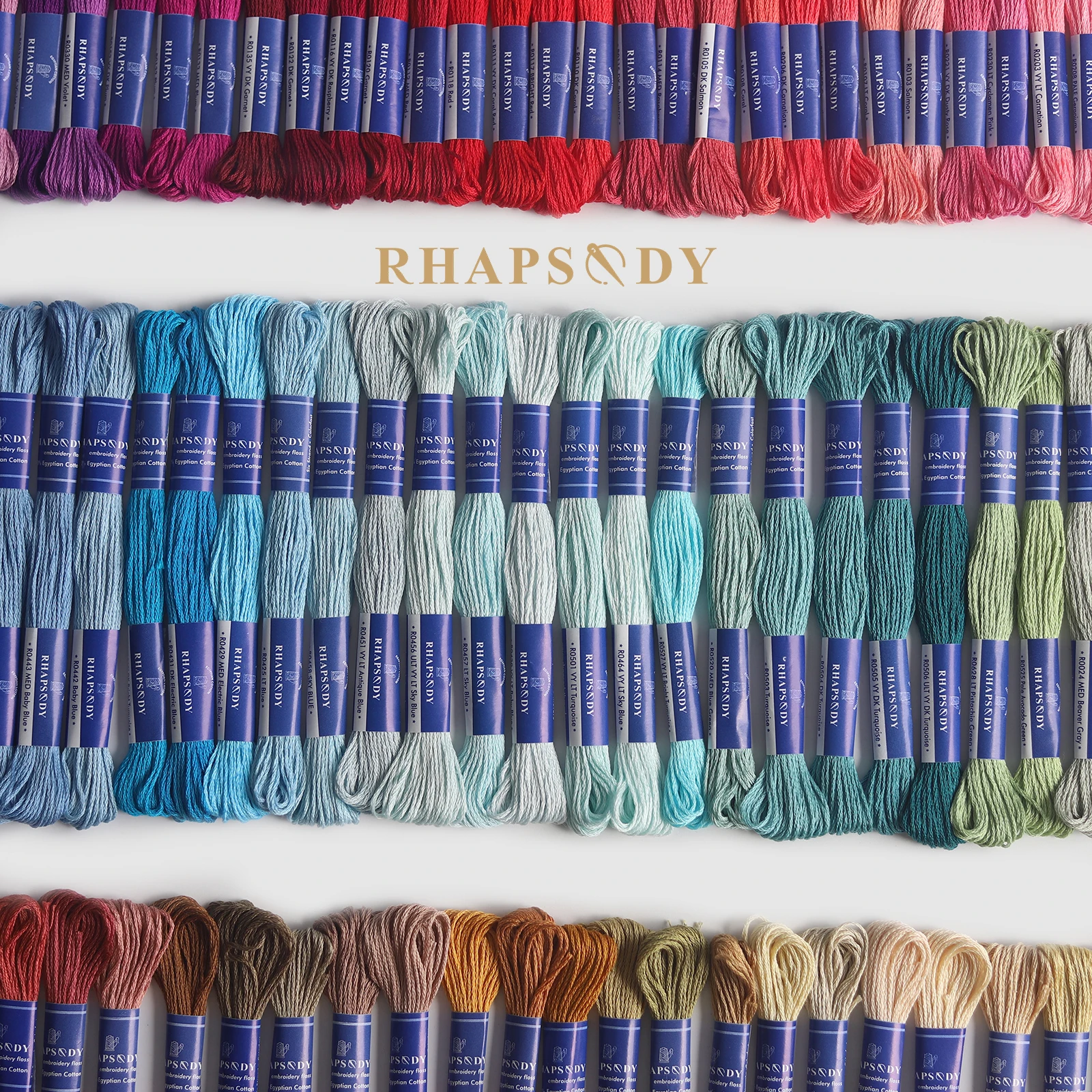 Rhapsody Basic 180 colori 100% vero ricamo egiziano filo interdentale di cotone filato mercerizzato String Craft fatto a mano 8M matassa punto croce