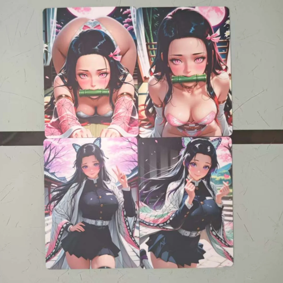 การ์ดสะสมอนิเมะ 18+ การ์ดเซ็กซี่ นักล่าอสูร คิเมทสึ โนะ ไยบะ คามาโดะ การ์ดสำหรับผู้ใหญ่ แบบสองด้าน ไม่เซ็นเซอร์