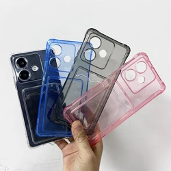 A3X Cover Clear Card Slots Holer Soft TPU Case For Oppo A3 Pro A40 A80 Shockproof Wallet Cellur Phone Capa Coque
