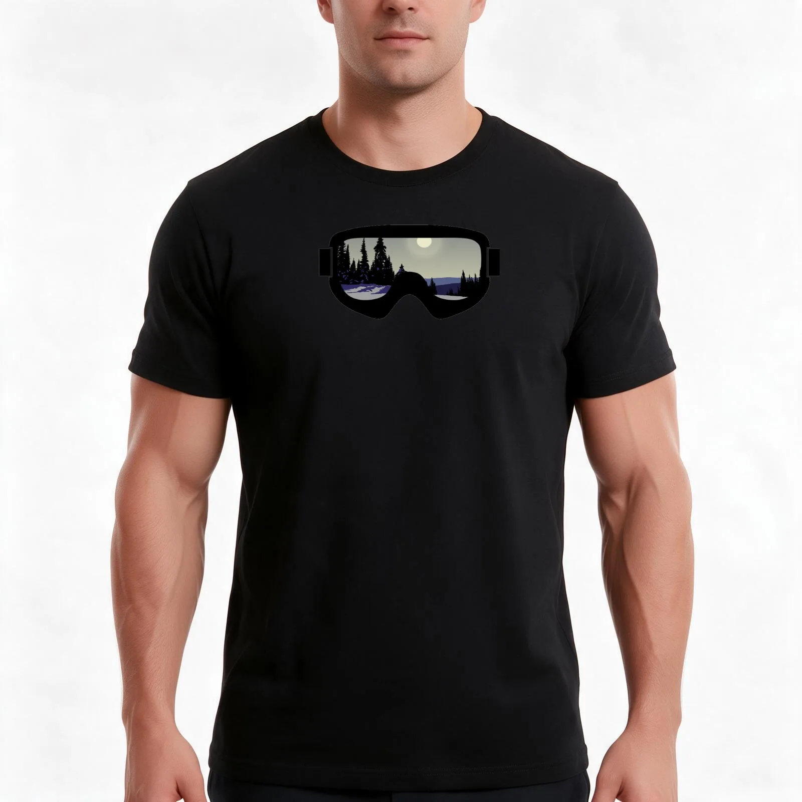 Morning Goggles | Goggle Art | DopeyArt T-Shirt, Summer Casual Cotton Tee, Oversized Streetwear Tops, Vintage Graphic Print