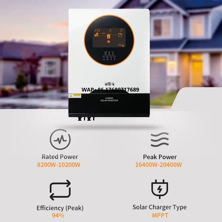 

SKE 8KW & 10KW MPPT Solar Inverter Controller 48V Single Phase 230VAC Home Inverter Built-in WIFI Dual MPPT Hybrid Technology