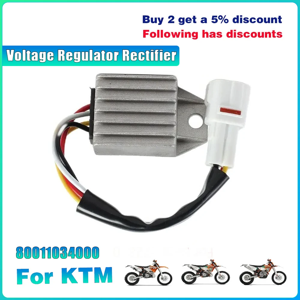 Rectificador regulador de voltaje para KTM 150 250 EXC Racing 450 300 525 XC-G 530 660 EXC-G XC-W EXC-E XC EXC-F XCF-W XC-F 80011034000