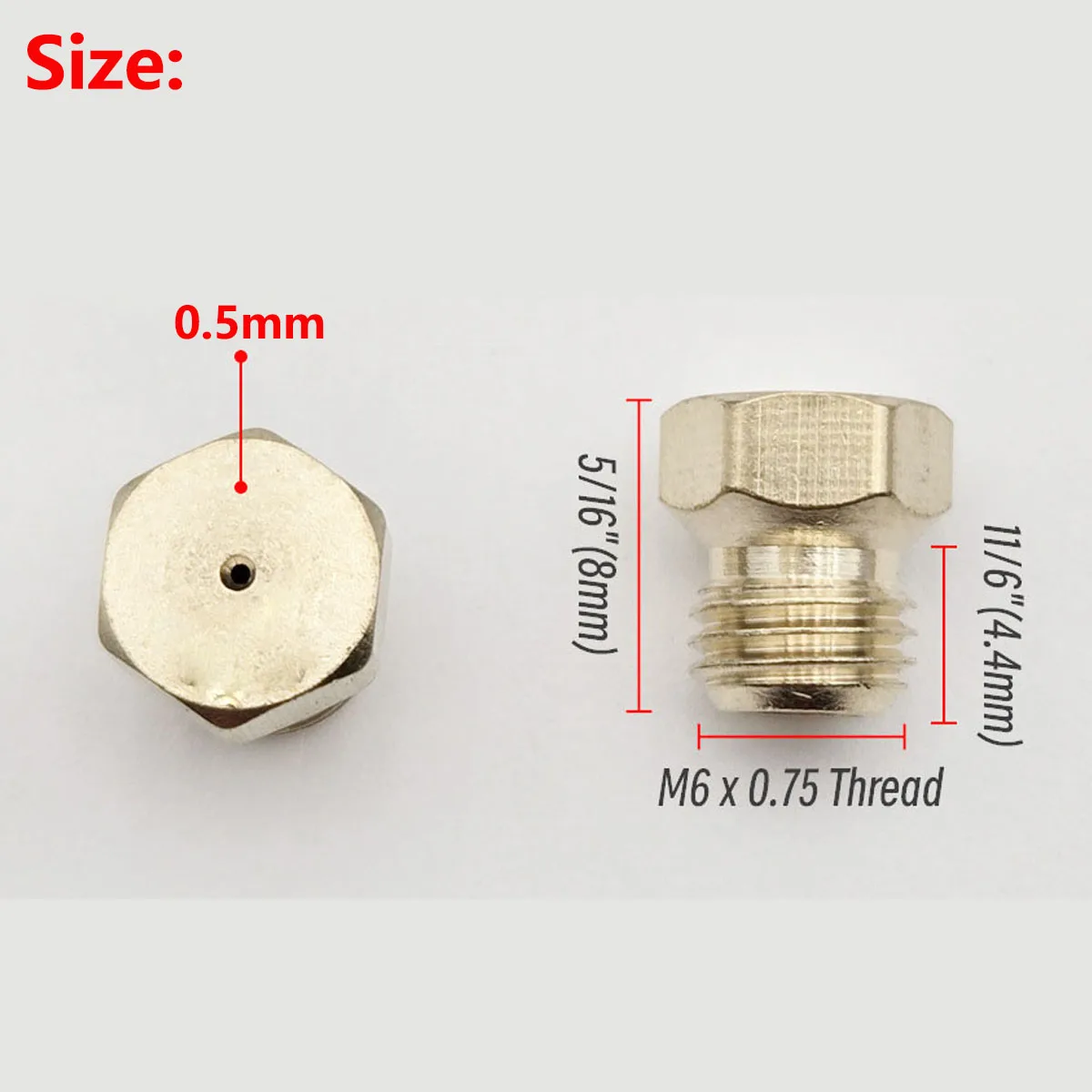 28Pcs 0.5mm Burner Gas Hob LPG Conversion Nozzles Kit Jets Propane Injectors Cooker Gas Cooking Stove Gas Jets M6*0.75mm Kitchen