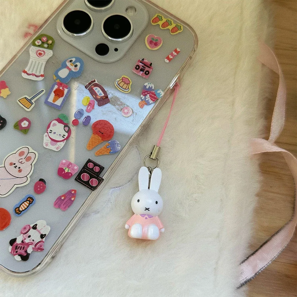 

Kawaii rabbit Key Chain Cartoon Cute Backpack Pendant Ornaments Mobile Phone Chain Christmas Gift