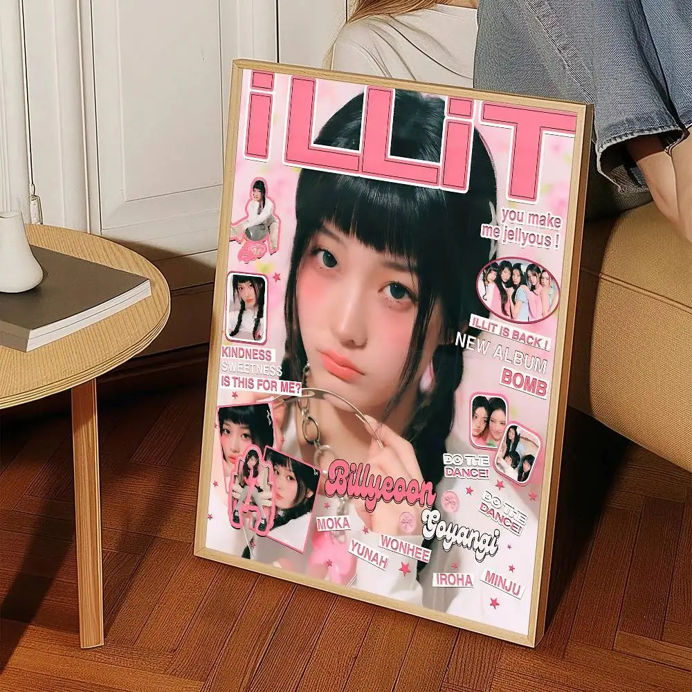 Musik Koreanisches Kpop I-illit Klassisches Anime-Poster Selbstklebender Kunst-Wasserdichter Papieraufkleber Kaffeehaus Bar Zimmer Wanddekoration – Detail 15