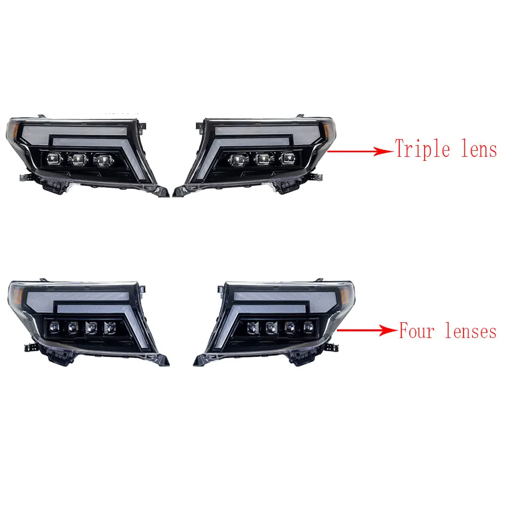 

Комплект светодиодных фар для Toyota Land Cruiser LC200 2007-2015 с ДХО, указателями поворота и линзой проектора