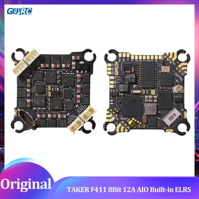 

GEPRC TAKER F411 8Bit 12A AIO 42688-P Gyro for Buzzer and LED Light Function DIY RC FPV Quadcopter Replacement Accessories Parts