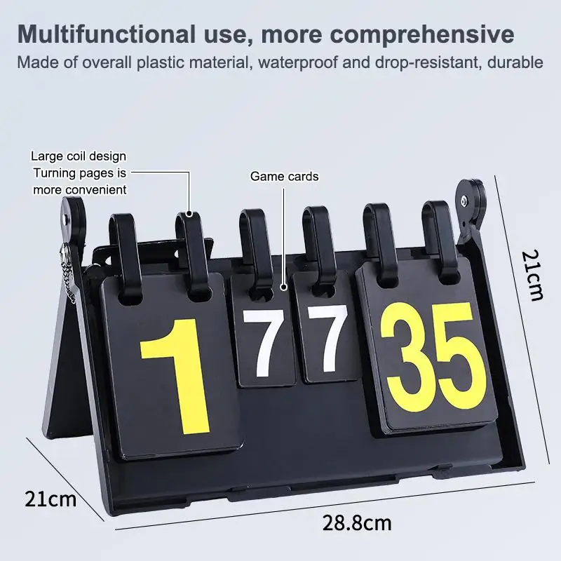 Table Scoreboard Flip Score Keeper Player Scorebook Scoreboard Flipper For Games Football Volleyball Competition Outdoor Sports - view 3