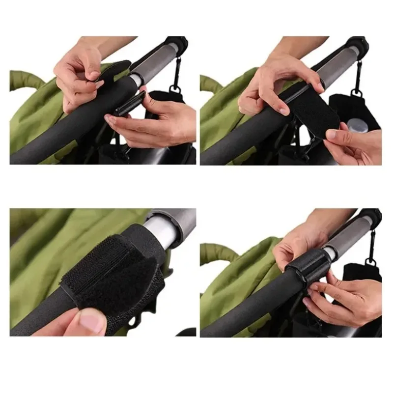 1/2Pcs Leather Cart Hooks Baby Stroller Hook PU Adjustable Pram Hook Organizer Diaper Bag Hanger Children Travel Accessories