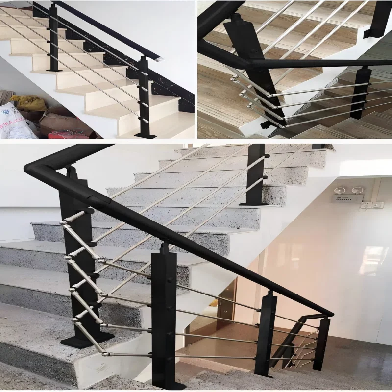 Personalização corrimão corrimão para escadas corrimão da escada interna moderno cabo corrimão baixa manutenção corrimãos para escadas