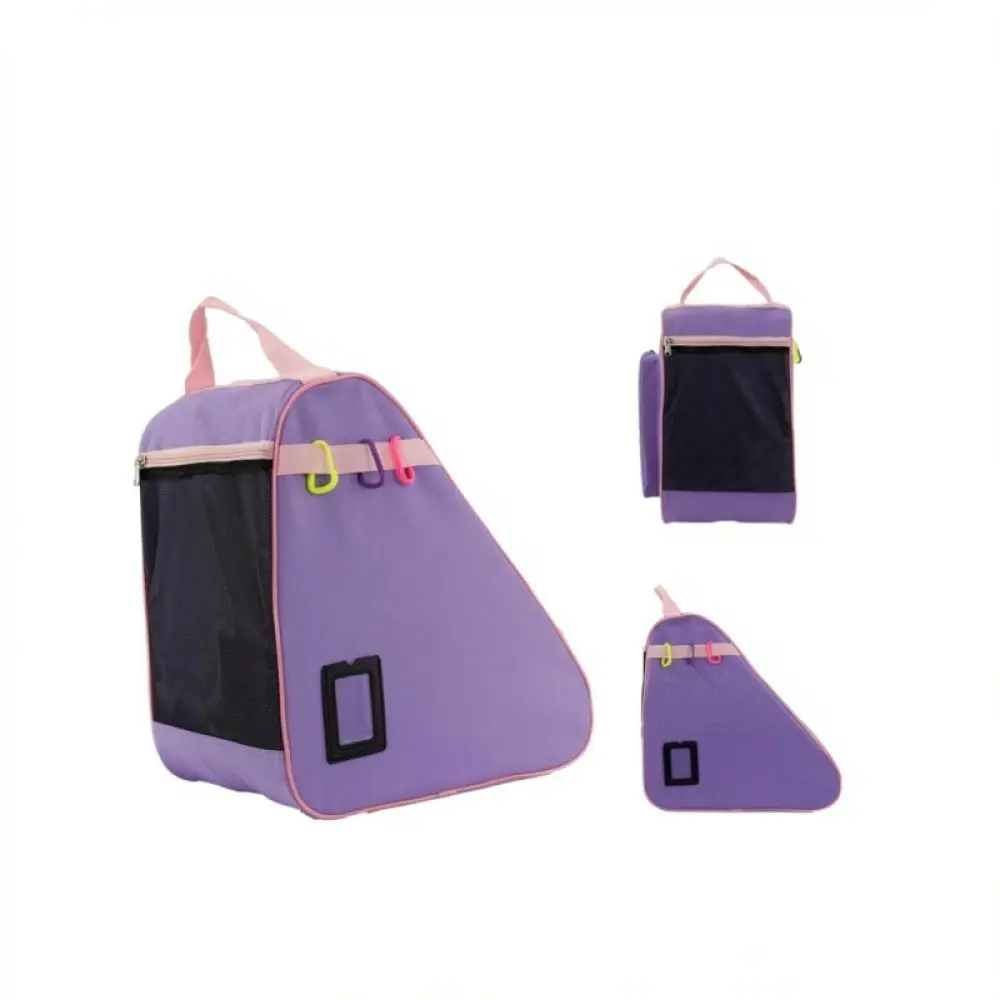 Bolsa de transporte triangular resistente para patines, mochila portátil con correas para el hombro, ideal para guardar el equipo de patinaje y para actividades deportivas al aire libre.