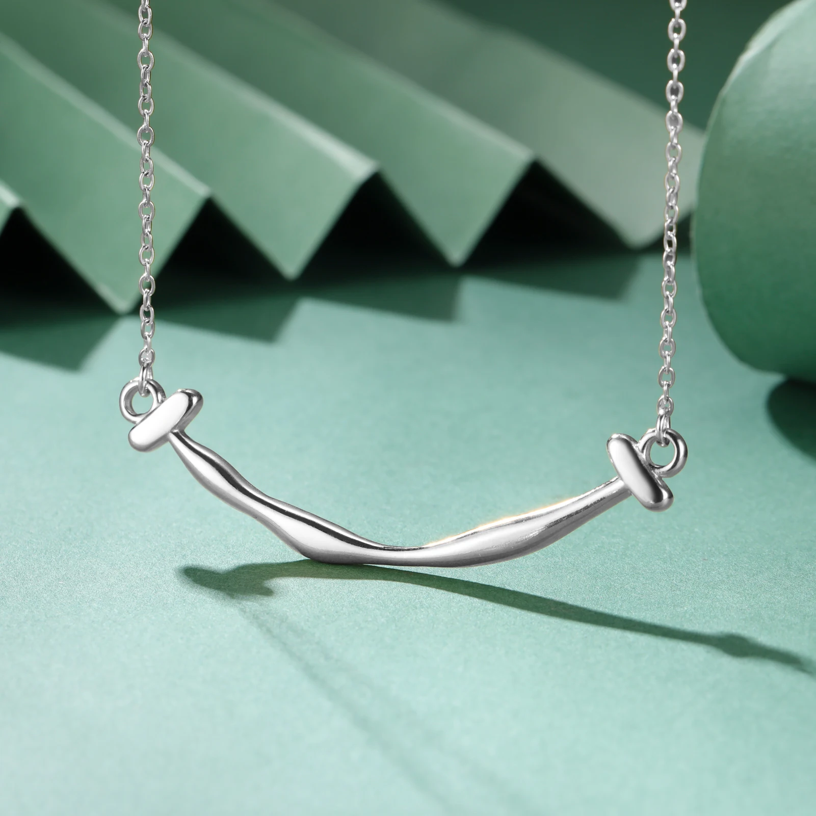 Lächelnde Anhänger Halskette Großhandel Edelstahl Gold Farbe elegante modische Kette Halsketten für Frauen Mädchen trend igen Schmuck – Detail 9