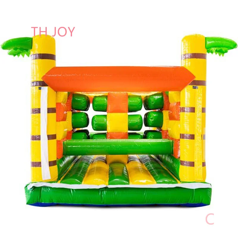 outdoor giant Funny Jungle Race Inflatable Obstacle Course, forest theme inflatable bouncer slide combos