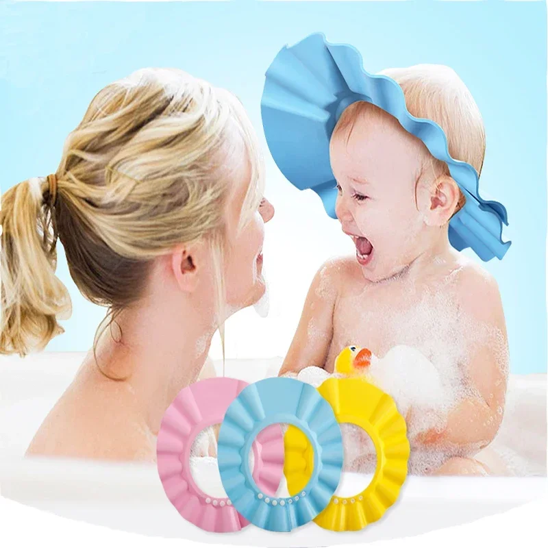 Baby Shower Cap Soft Shampoo Care Cap Baby Bath Protect Cap Adjustable Shower Hat For Newborn Toddlers Infant Baby care
