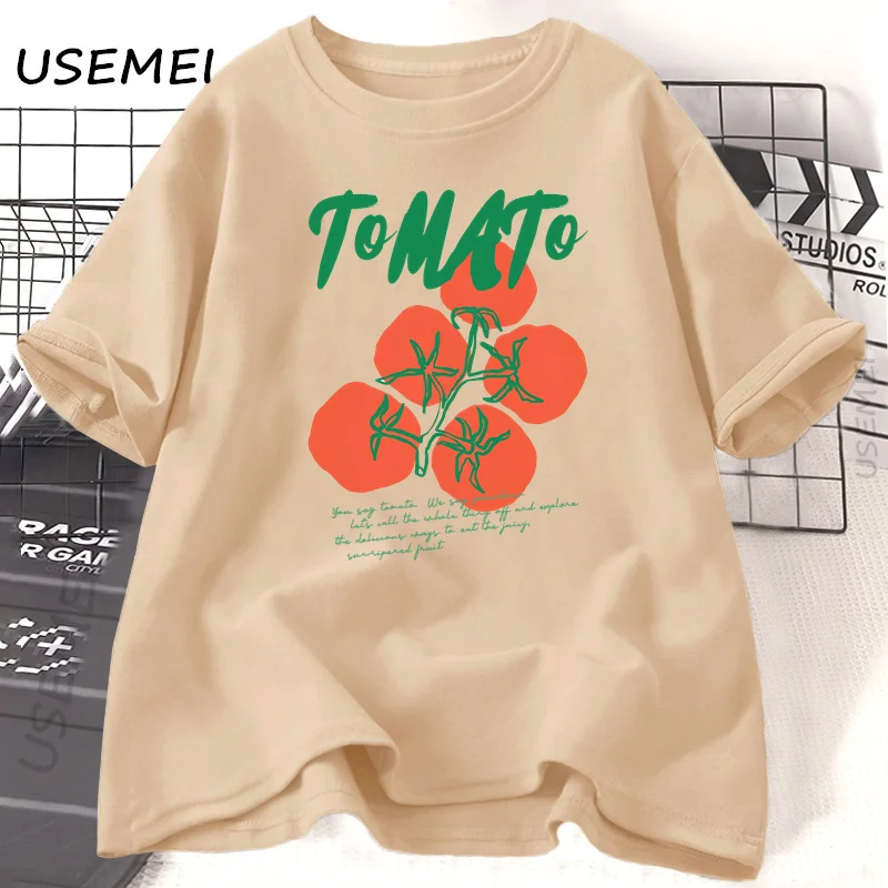 Camiseta de tomate, camiseta de verano para jardín, camiseta de mercado de agricultores para mujer y niña, regalo para jardinero, camisetas de manga corta de algodón Vintage