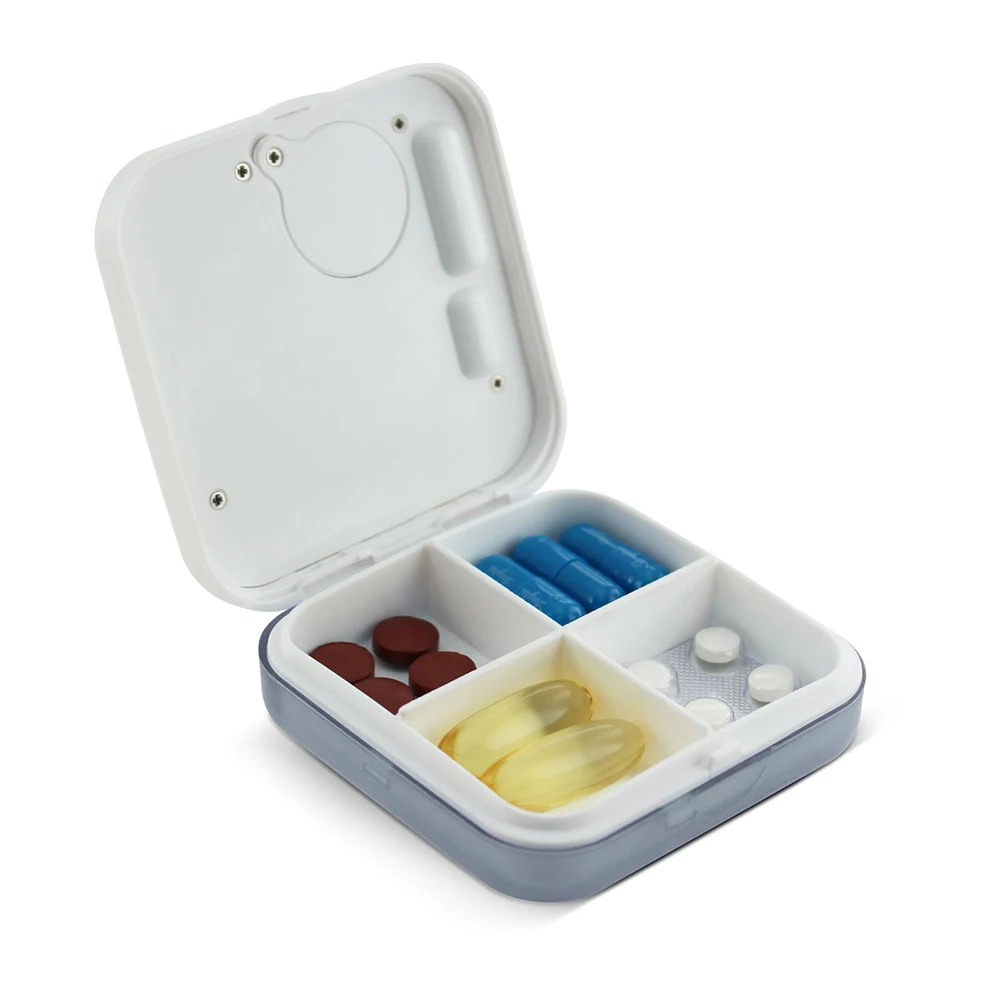 Dust-proof Separated Pill Organizer Pill Box Case Electronic Timer Alarm Clock Reminder Medicine Storage Dispenser