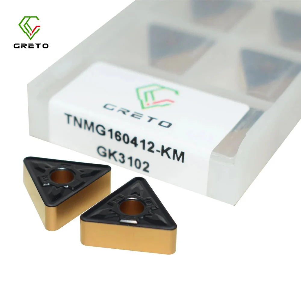 

GRETO TNMG160404-KM TNMG160408-KM TNMG160412-KM GK3102 Cnc Carbide Inserts External Turning Tool For Cast Iron Turning Inserts