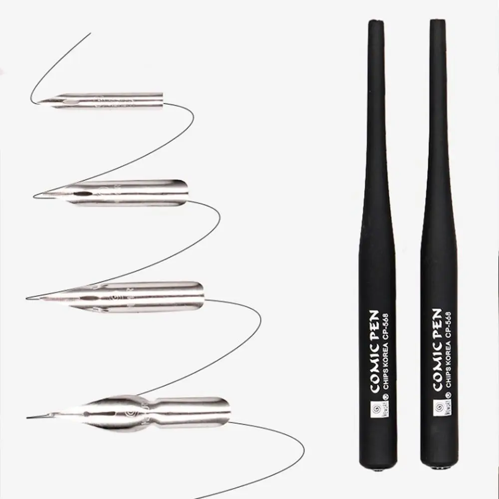 Fountain ปากกามังงะการประดิษฐ์ตัวอักษรปากกา + 4 Nibs ลายเซ็น Sketching การประดิษฐ์ตัวอักษรปากกาชุดวาดตัวอักษรการ์ตูนปากกา