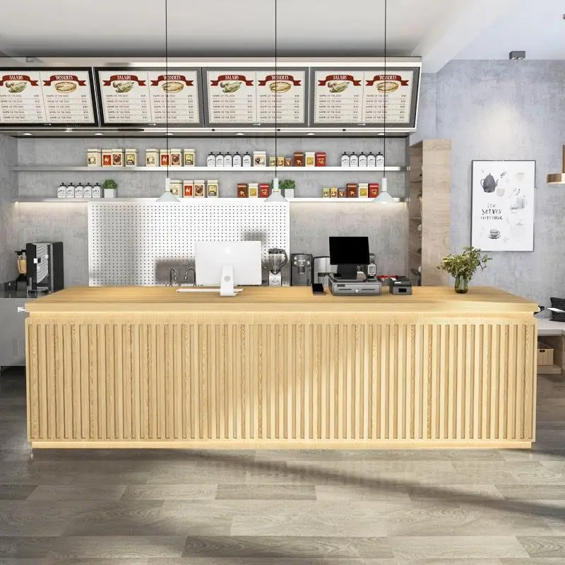 Modern Simple Reception Desks Convenient Cake Baking Reception Desks Catering Fruit Milk Office Furniture Военное ДелоZY40JDT
