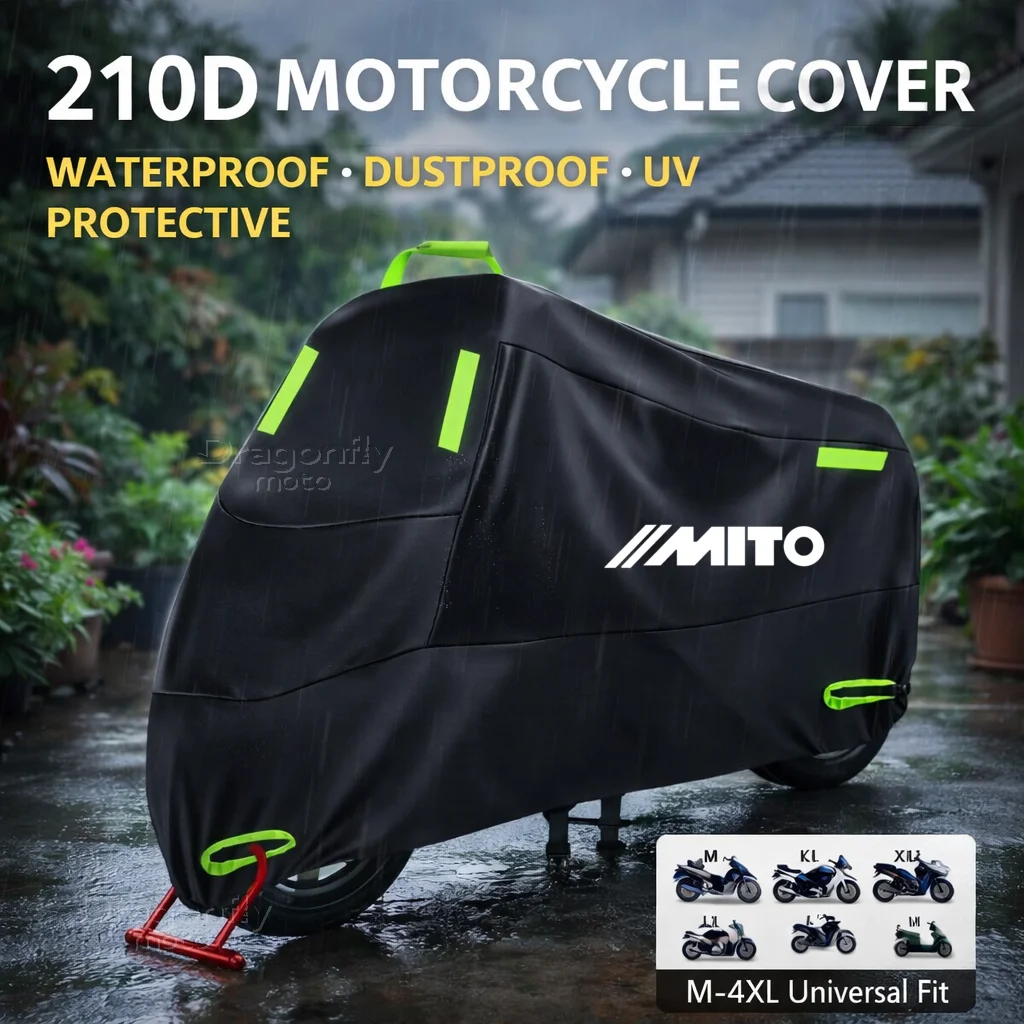 For Cagiva Mito 50 125 Mito sp525 Motorcycle Cover Waterproof Outdoor Scooter UV Protector Rain Cover With Reflective