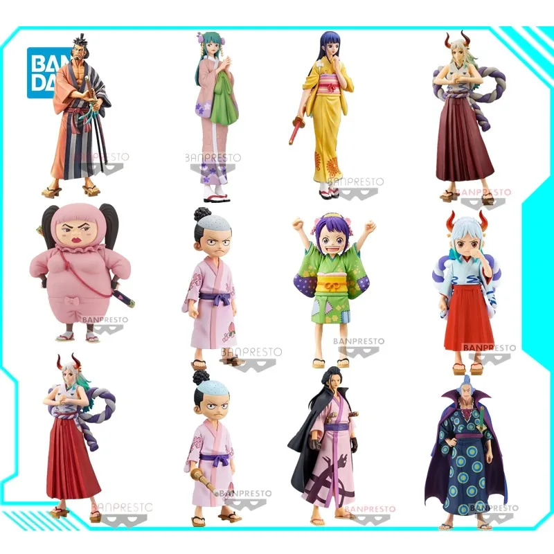 Bandai Original Banpresto One Piece DXF Wano Country Kozuki Momonosuke Yamato Kozuki Hiyori Kurozumi Tama Anime Action figuer