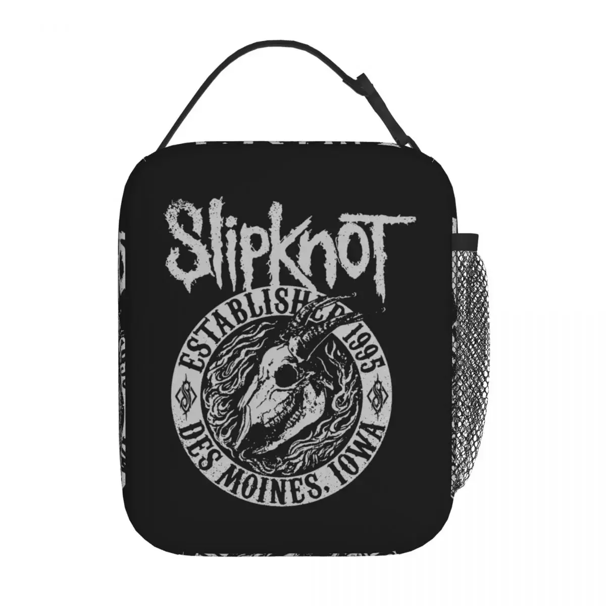 Slipknots cabra chamas banda rock música isolado almoço saco de comida reutilizável refrigerador térmico lancheiras para viagens