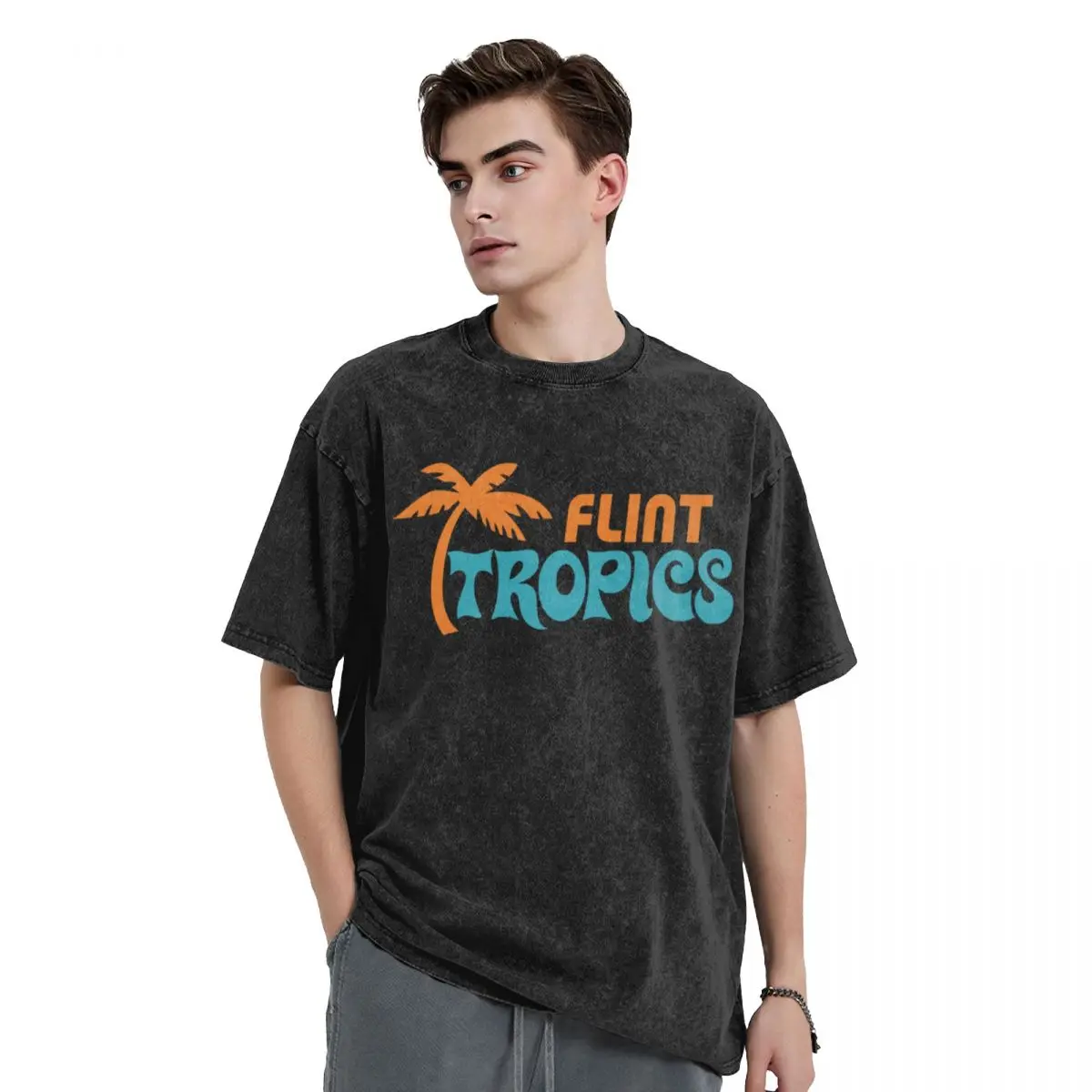 Flint Tropics (Semi-Pro) Jersey T-Shirt blacks custom shirt blue archive funny t shirts for men