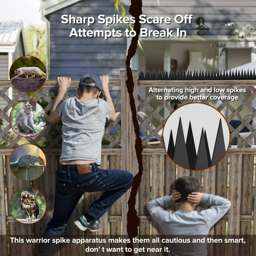 مسامير أمان للحائط الخارجية: رادع فعال للصوص والحيوانات على أسوار المنزل والحديقة #6