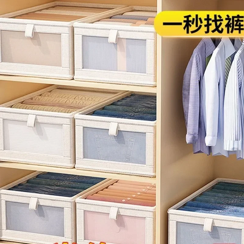 Household folding clothes dustproof mildew storage box closet drawer type window storage box bath towel underwear organizer