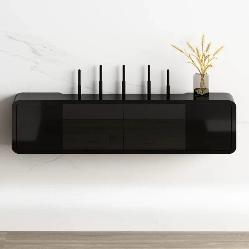 

Wall Mount Router Storage Box, Flip Top Wood WiFi Hider, No Drill Set Top Shelf, Eco Friendly Imported Cable Organizer