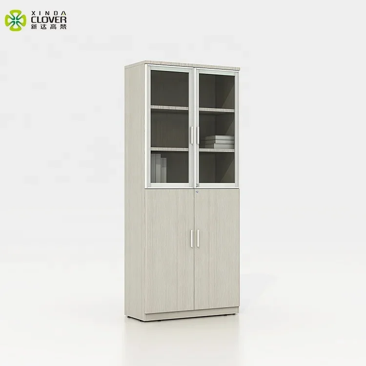 Cheap Price New Wood Design The Bookshelf Executive Storage Office Filing Cabinet With Glass Door