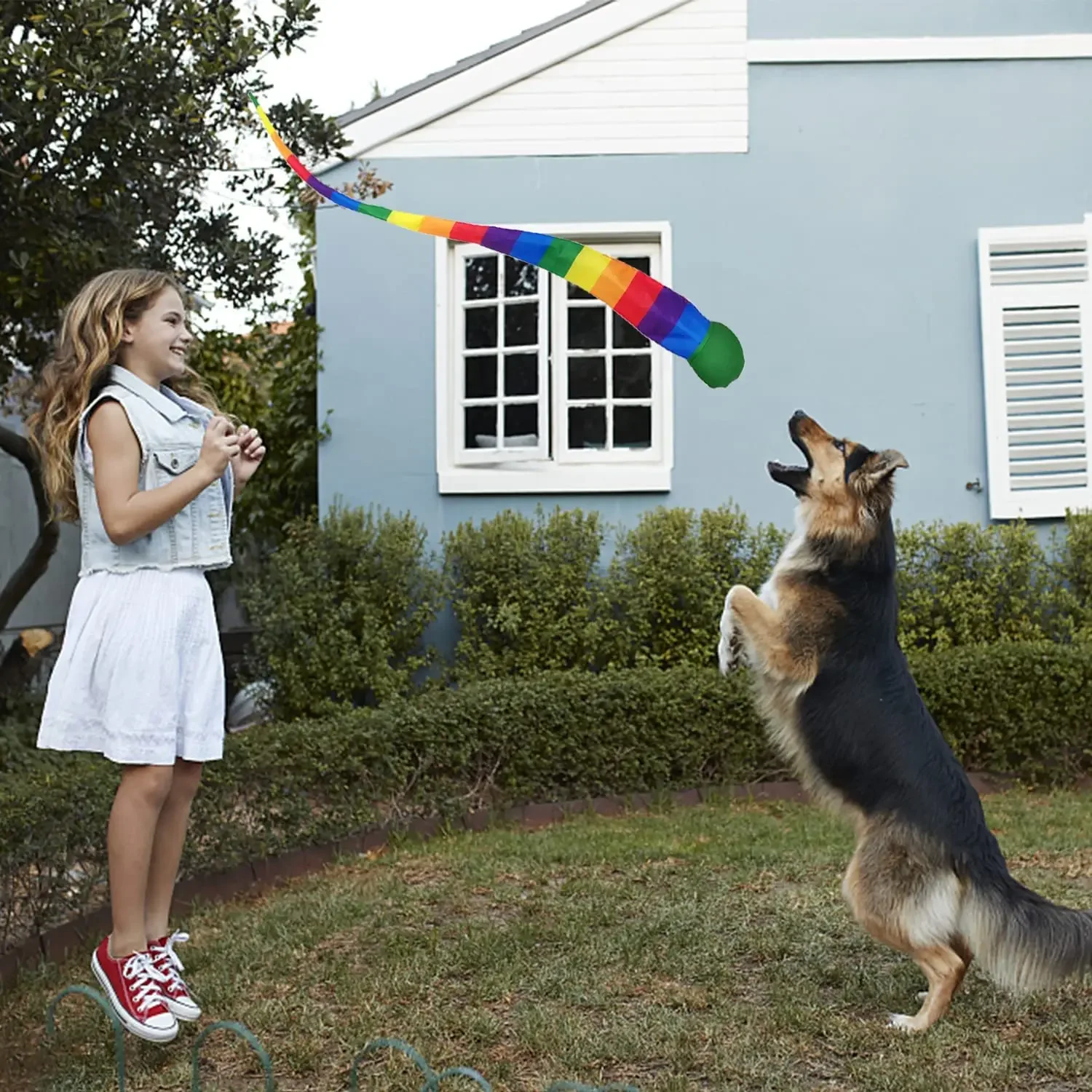 Rainbow Tail Ball eco-friendly tessuto Sandbag Meteor Ball Safe Catch Tail Soft Ball scuola materna allenamento sensoriale giocattolo per bambini