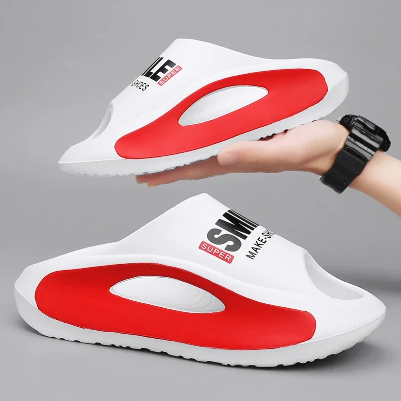 Slides Soft EVA Hollow Unisex Sports Sandals Casual Beach Shoes New Summer Sneaker Slippers For Women Men Thick Bottom Platform