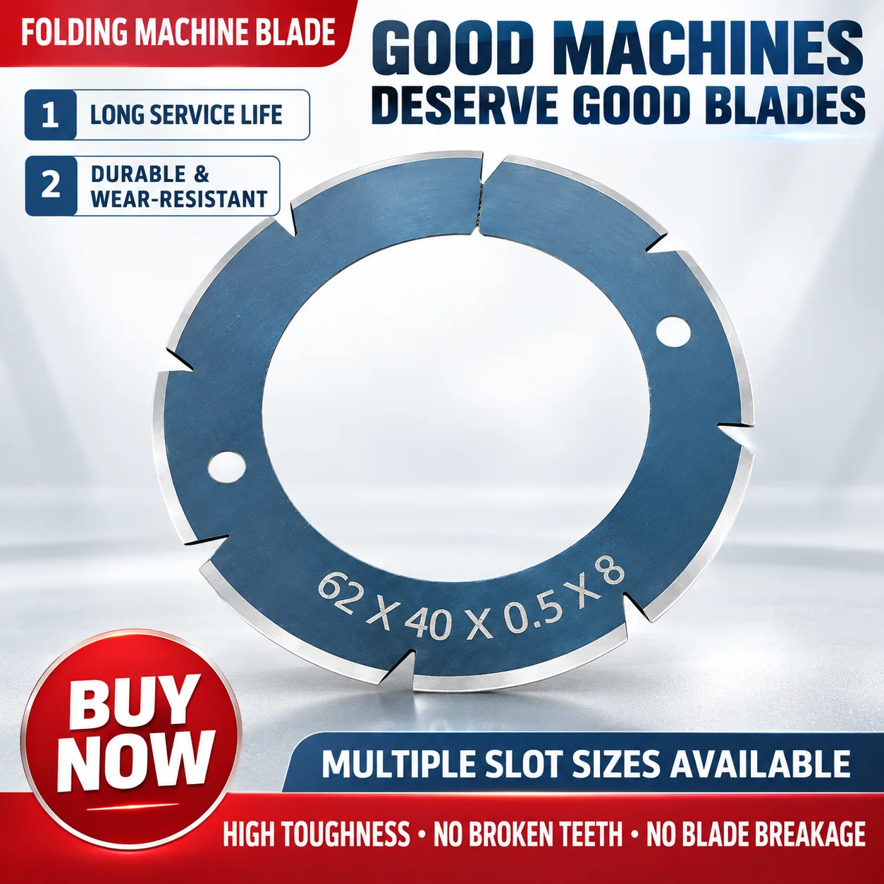 Mbo Folding Machine Blade Heidelberg Folding Machine Dashed Line Blade Folding Machine Blade Deflating Blade Punching Blade 62*40*0.5