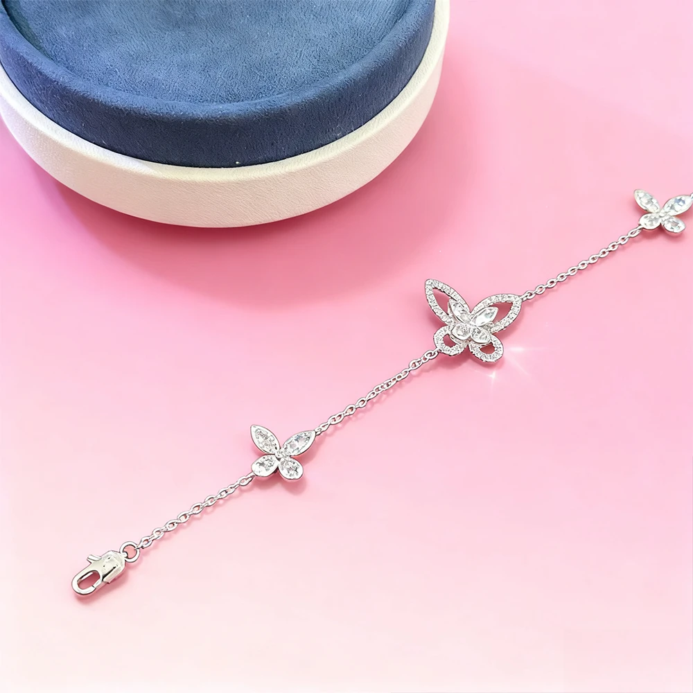 

2025 Новые элегантные аксессуары, женский браслет в стиле бабочки, браслет-подвеска
